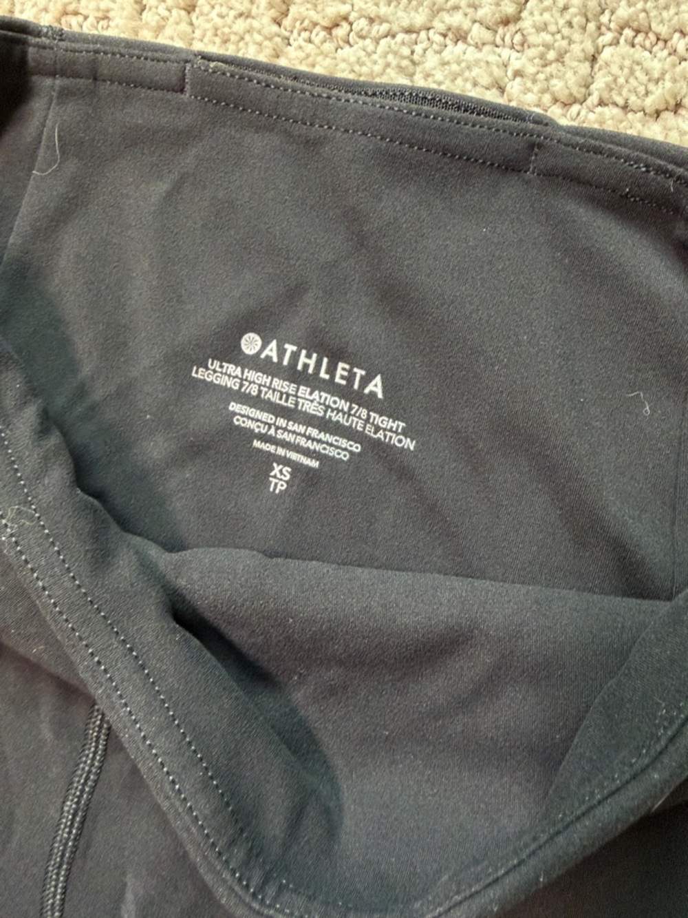 Athleta Black Ultra High-Rise Elation 7/8 Tight Leggings